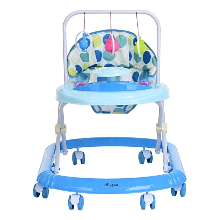 **BAMBOLA Ходунки Считалка (8 пласт.колес,игрушки,муз) 7 шт/уп (67*55*67) Blue/Голубой